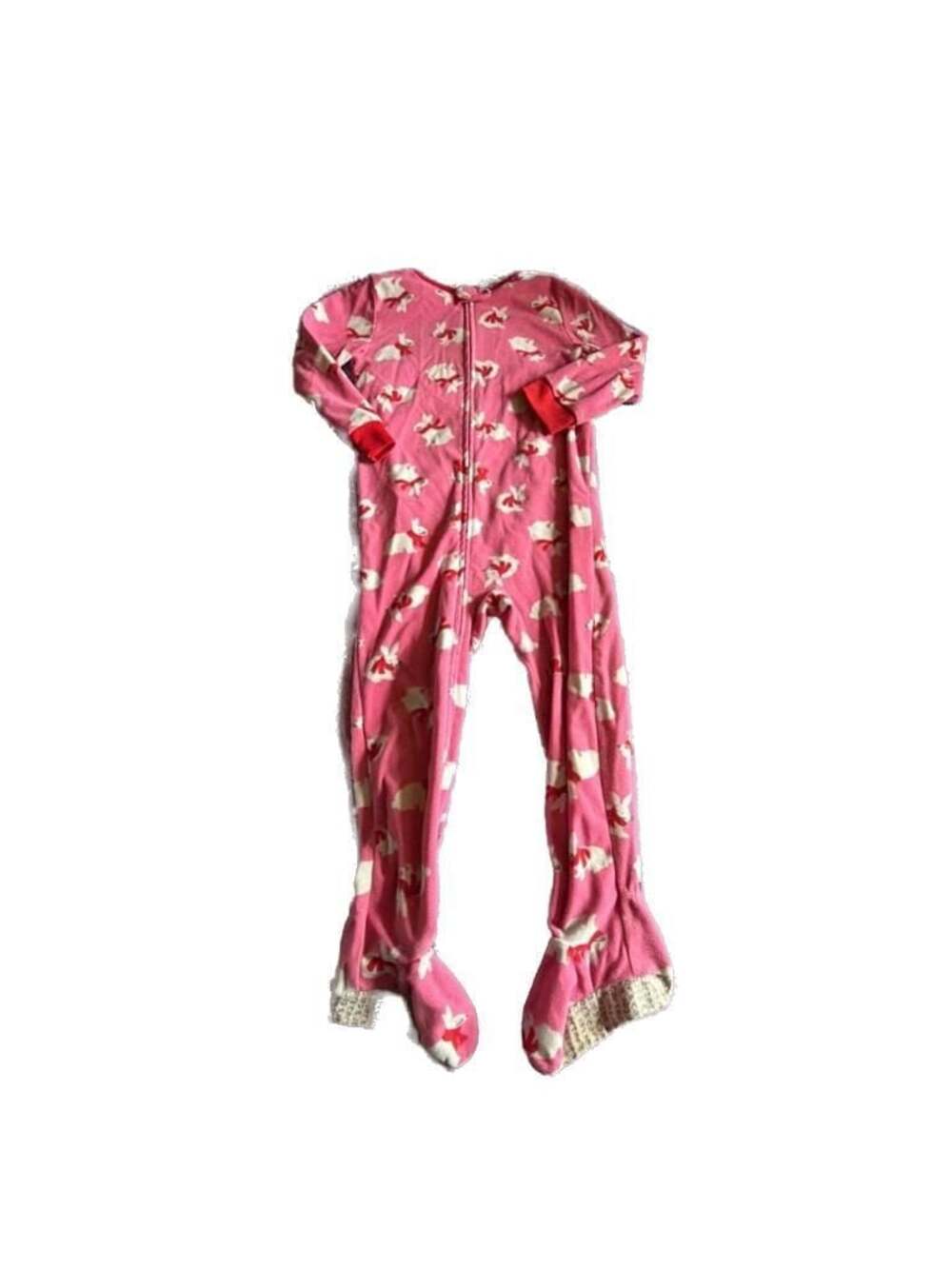 Carter's Toddler Girls Fleece Footed Pajamas Bunny Rabbit Print Size 4T
